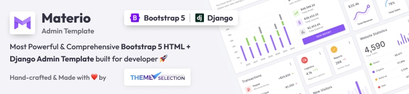 Materio Django Admin Template