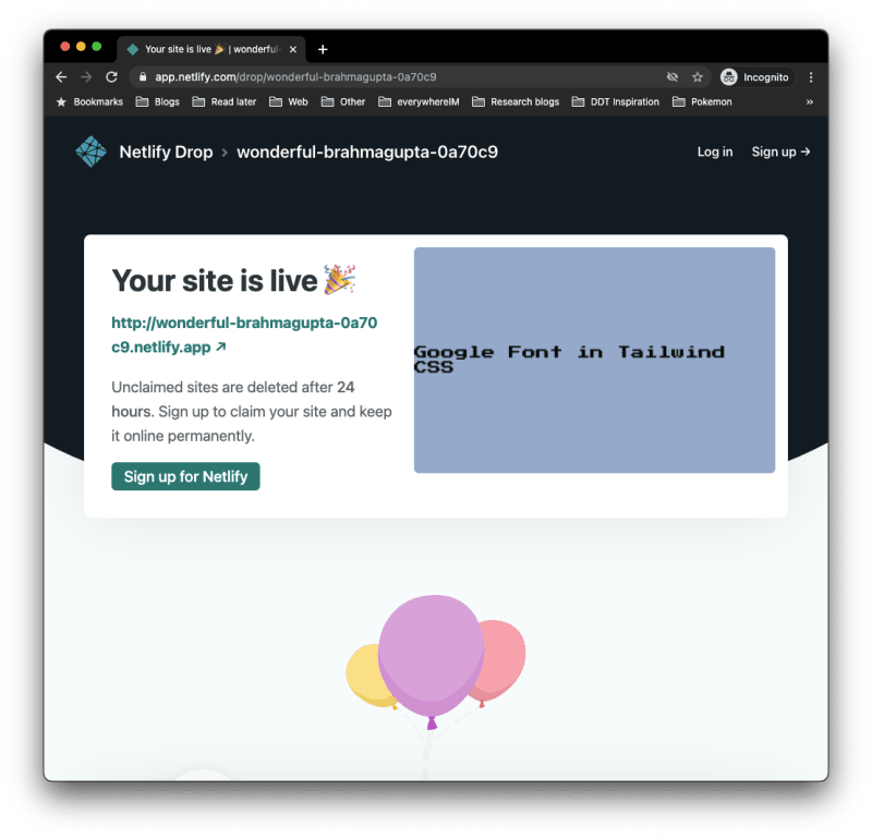 Upload on Netlify done
