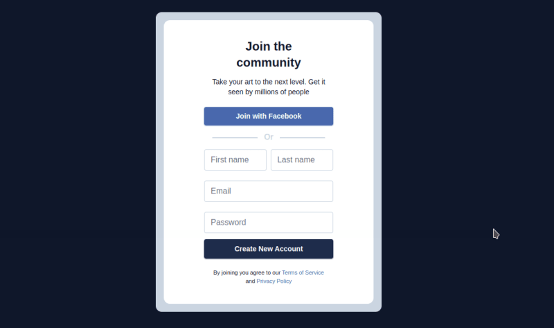 SignUp Form inspired from [icodethis](htpps://icodethis.com)