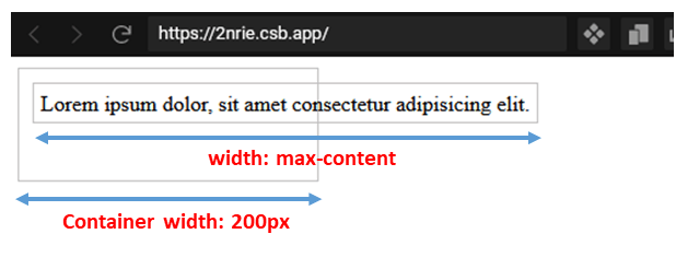 Using Intrinsic max-width Causes Overflow From Container
