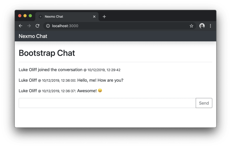 Fixed header margins in chat application