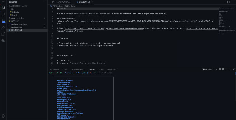 Listing all the Repositories