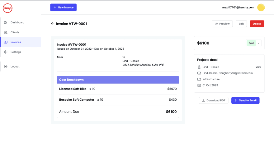 invoice detail