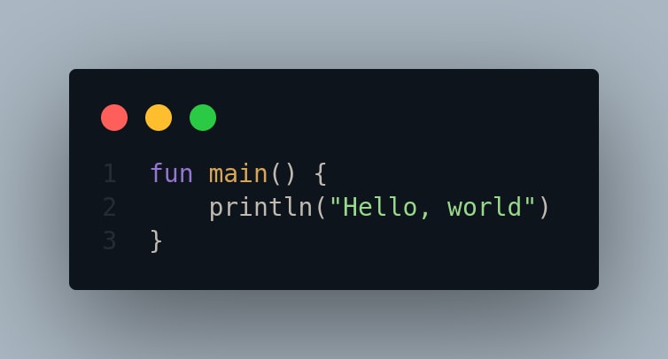 Hello World, Kotlin