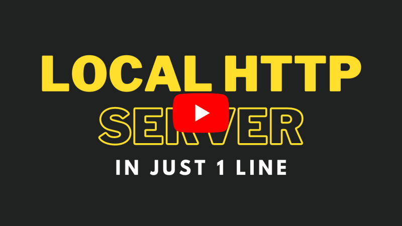 Create an HTTP server using 1 command