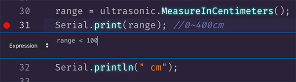 Image of a conditional breakpoint
