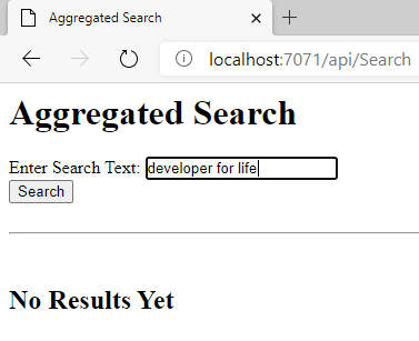 Search page