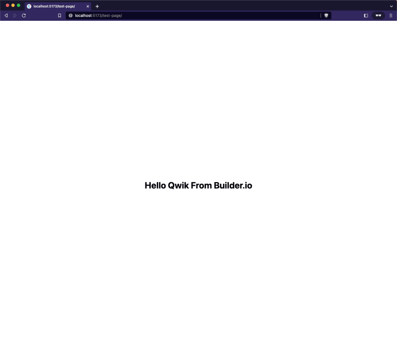 Qwik app with content loaded from Builder.io