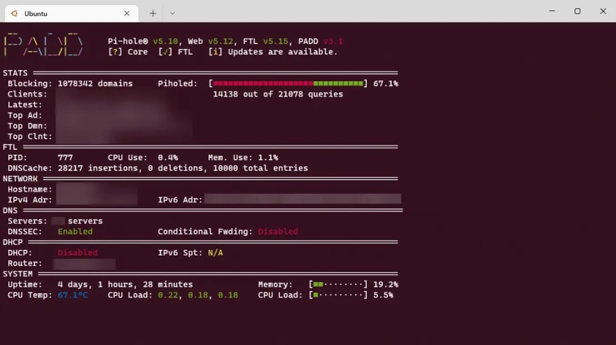 PADD preview on a terminal