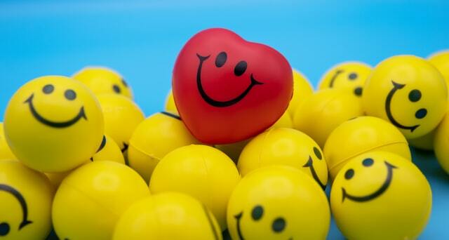 Smiling and happy