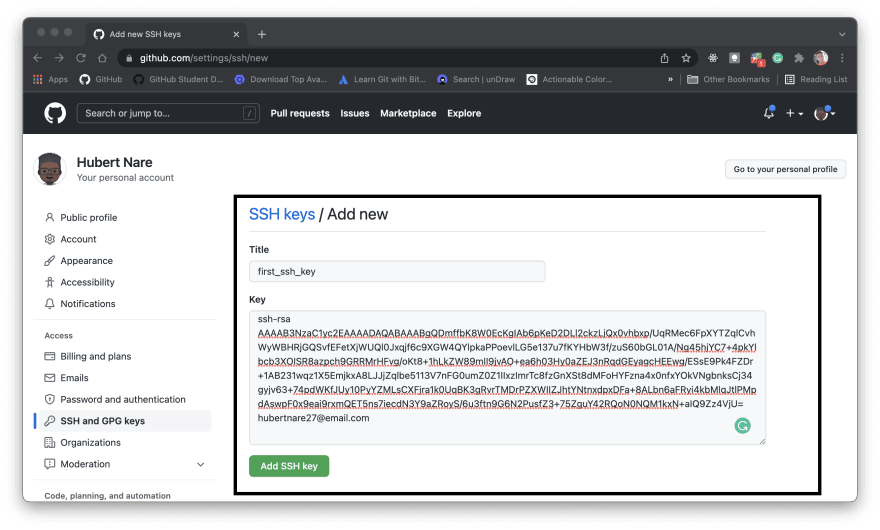 public ssh keys