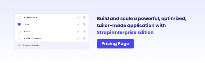 Strapi Enterprise Edition