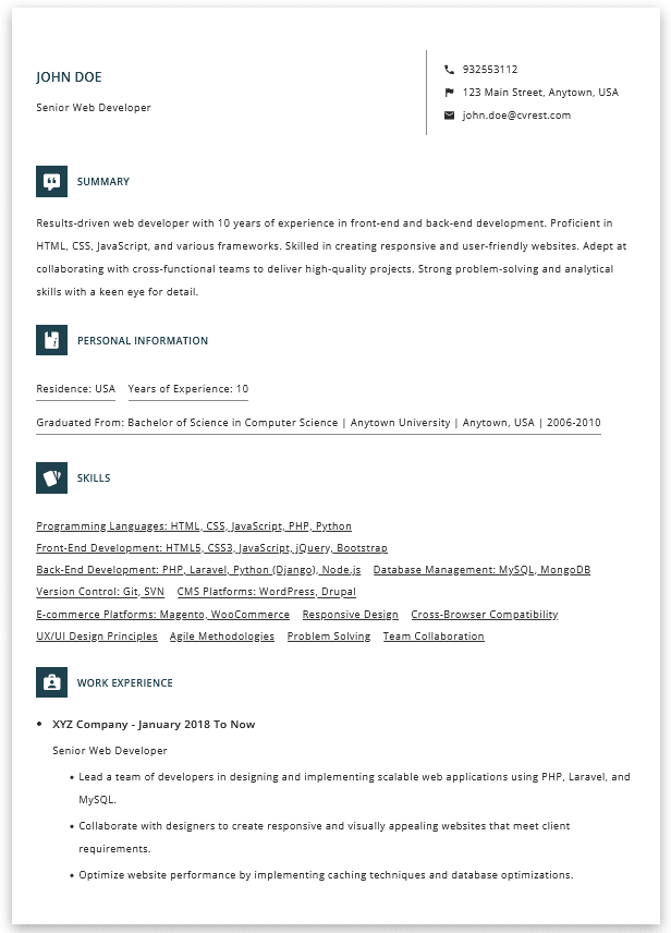 Mastering the Art of Web Developer Resumes in 2023: A Comprehensive ...