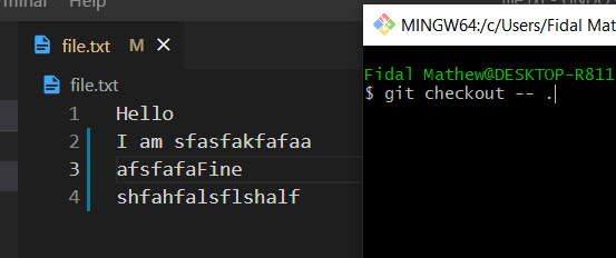git checkout -- .