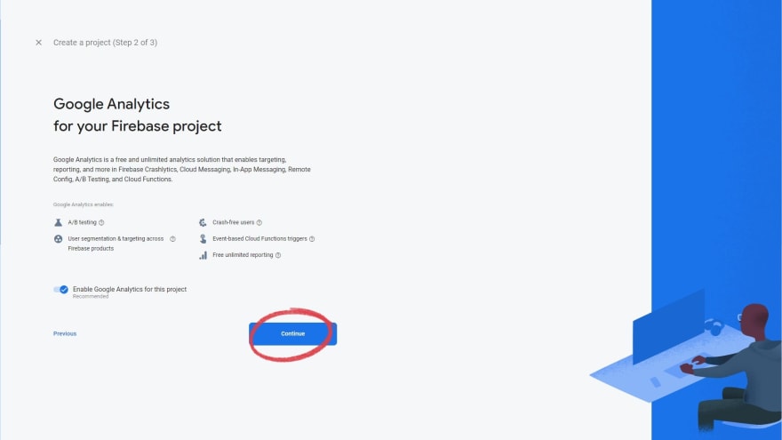 firebase project registration instruction