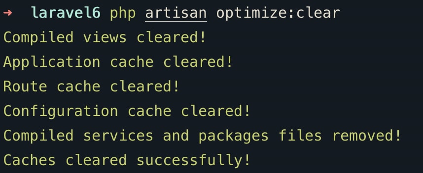 Laravel clear all cache with one command - DEV Community