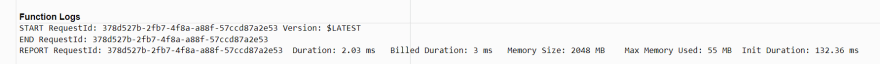 Lambda cold start times