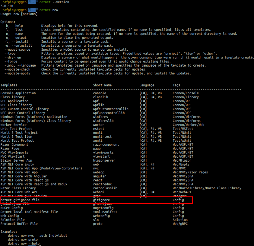 Easy to create .gitignore for the dotnet developers - DEV Community