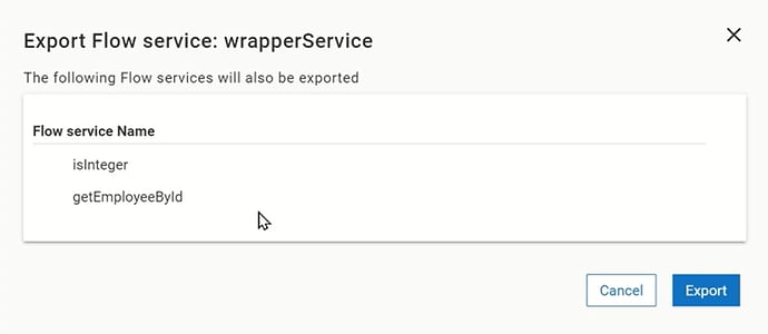 Export Flow service