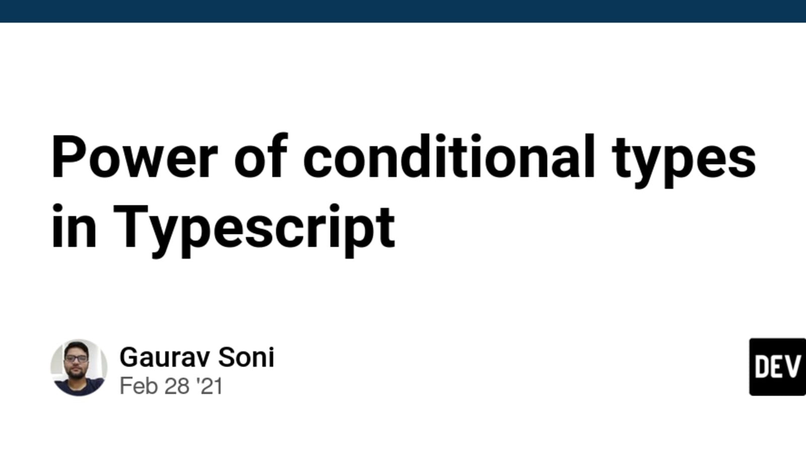 Using Conditional Types in TypeScript [software] :: …