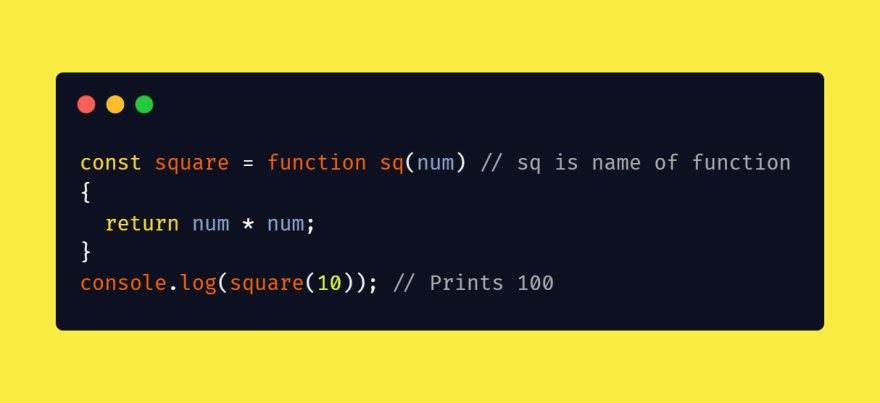 Named function expression