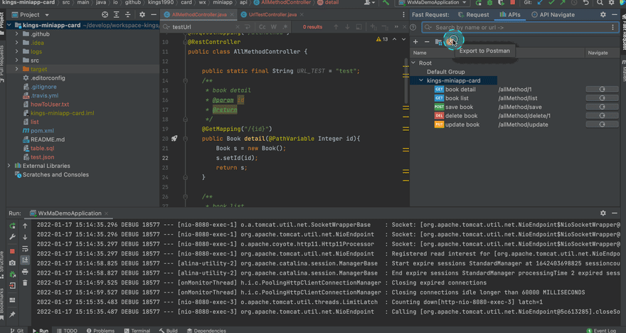 Api to postman