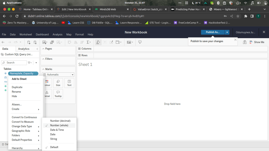 Changing Data Type