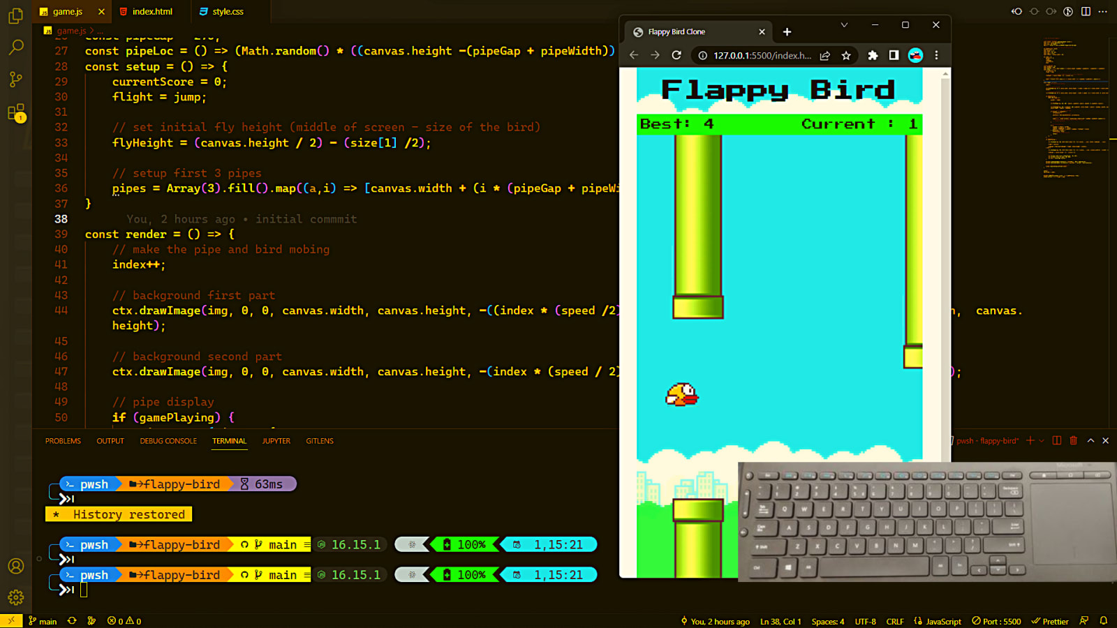 Step-by-Step Guide: Develop Flappy Bird Game Using HTML, CSS, and  JavaScript (Source Code)