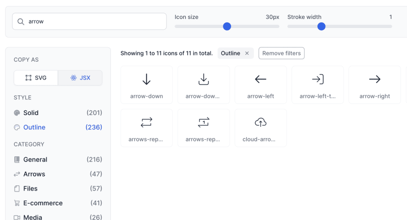 Flowbite Icons Controls