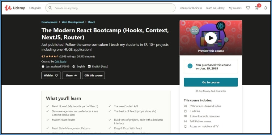 The Modern React Bootcamp – Udemy
