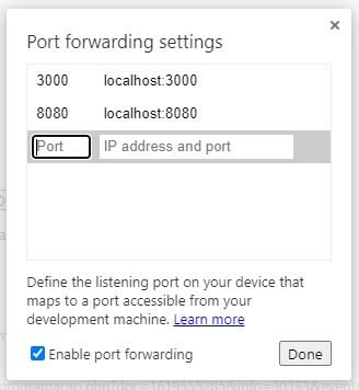 inspect port forwarding