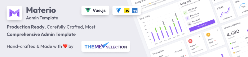 Materio Vuetify Vue.js Admin Template