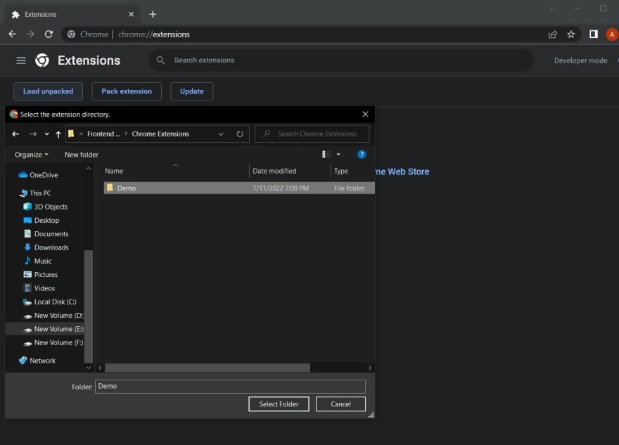 Selecting Your Extension