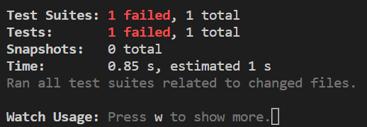Failed Test