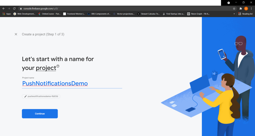 Firebase creation process image