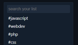 reading list filter