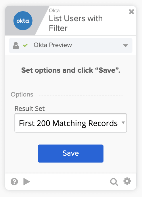 When testing – set options to First 200 Matching Records