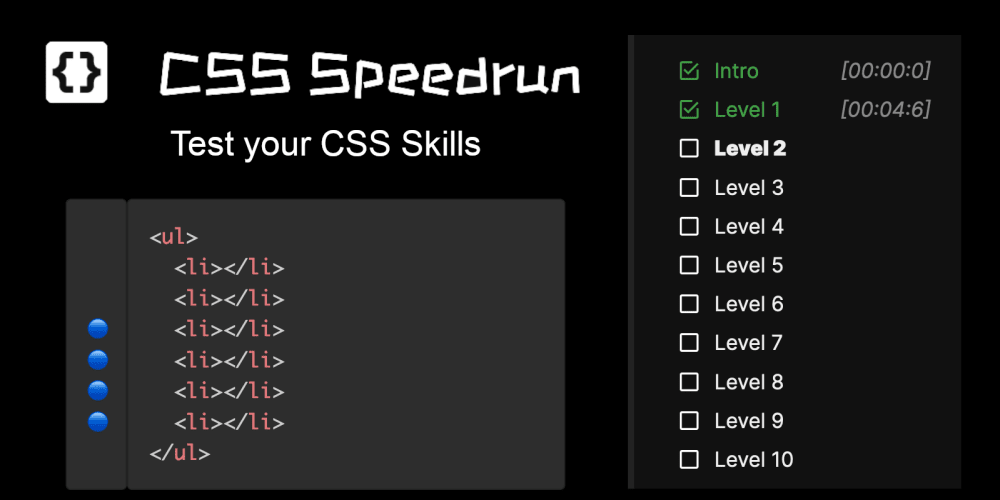 CSS Speedrun - DEV Community