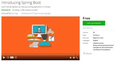 best Udemy courses to learn Spring Boot 