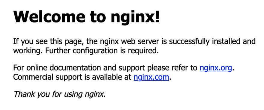 nginx welcomes you