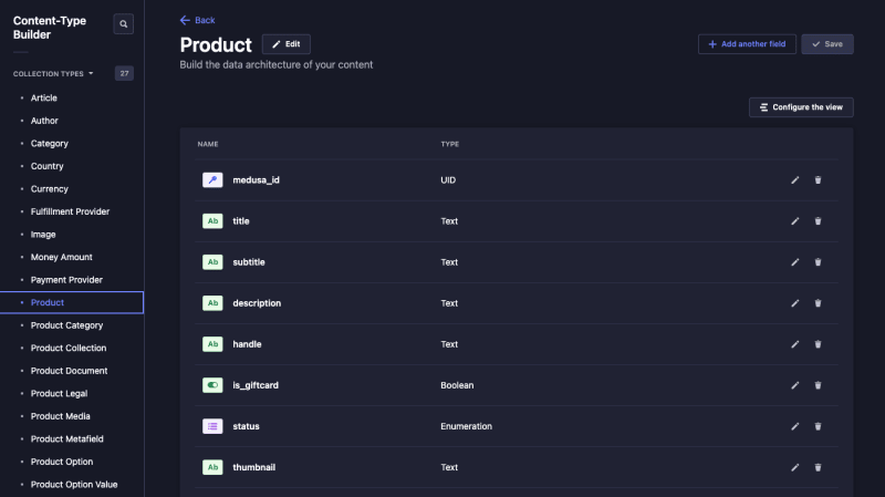 Medusa and Strapi Integration