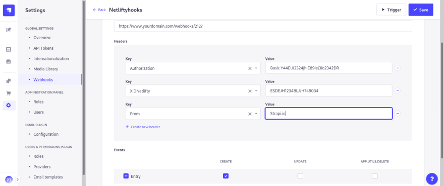 Strapi webhooks