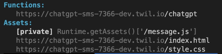 deployed function with urls