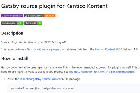 Kontent Gatsby Source Plugin Readme