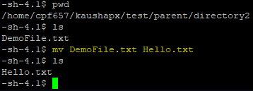 mv DemoFile.txt Hello.txt