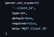 --client_id argument