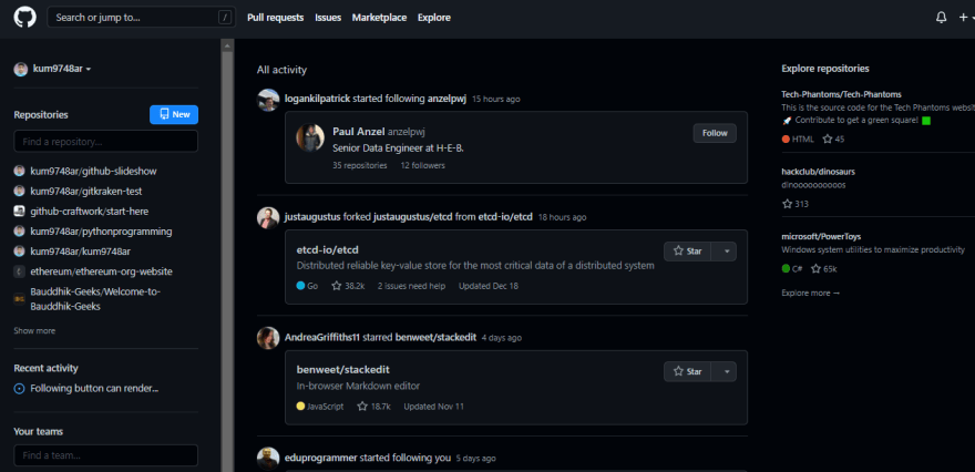github new repo