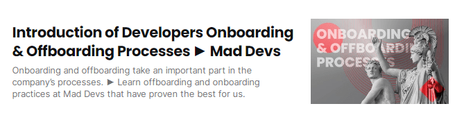 Introduction of Developers Onboarding & Offboarding Processes ► Mad Devs.