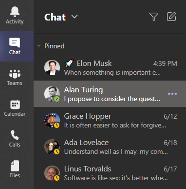 Microsoft Teams status icon