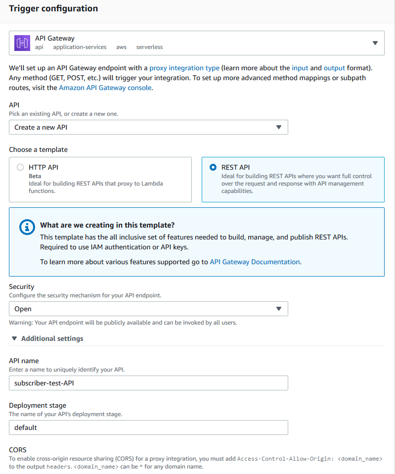 lambda functions console